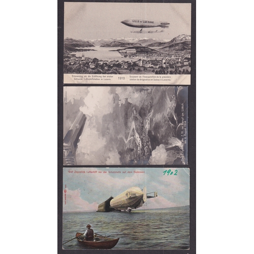 32 - POSTCARDS - Zeppelin: Nineteen Postcards from Germany circa 1902 onwards incl Zeppelin on floating H... 