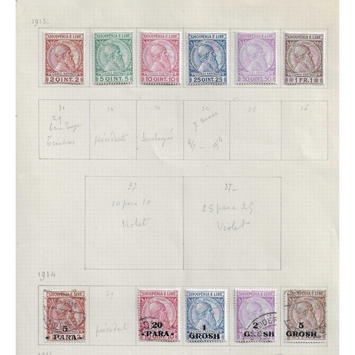 56 - ALBANIA - 1913-1940 Nice mint and used collection, well presented and identified on leaves with bett... 