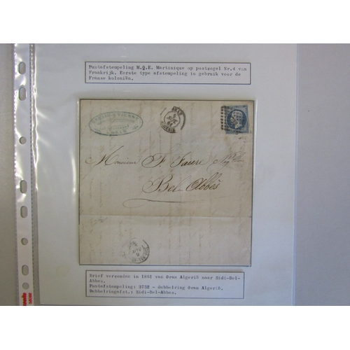 62 - ALGERIA - 1861 Entire letter attractively displayed and written up on an album page bearing France 1... 