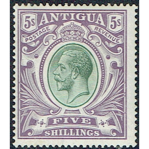 69 - ANTIGUA - 1913 GV 5s grey-green and violet hinged mint, fine, SG 51.