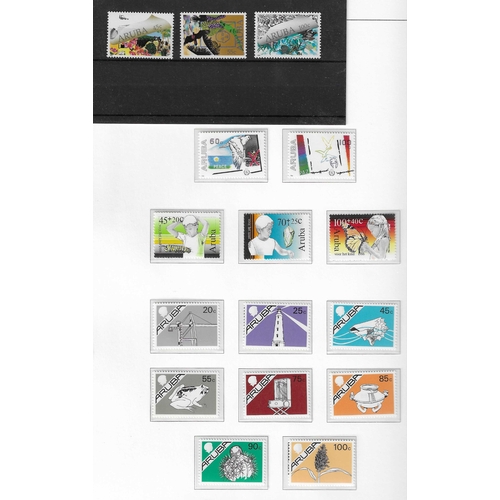 76 - ARUBA - 1986-1989 Unmounted mint complete collection on KA-BE hingeless printed leaves, all nice set... 