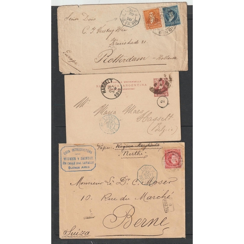 105 - ARGENTINA - French Sea Mails: Three covers with LIGNE PAQ FR. No. 3, 5 & 6, 1890-96 from Argentina t... 