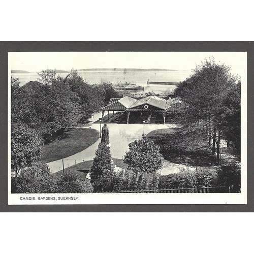 1076 - GREAT BRITAIN -  GUERNSEY - 1941 (8 Feb) PPC of Candie Gardens to Guernsey bearing 1940 Centenary 2d... 