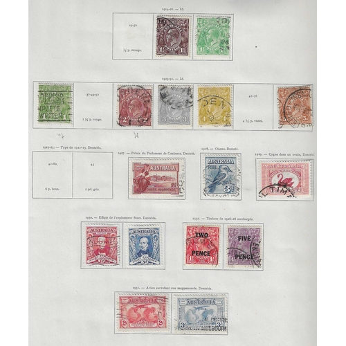 118 - AUSTRALIA - Collection of small ranges on Yvert printed leaves with three better stamps noted 1916 N... 