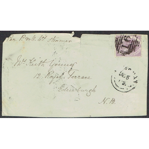 124 - AUSTRALIAN STATES - Group of commercial covers (very mixed condition) including Victoria 1873 6d rat... 