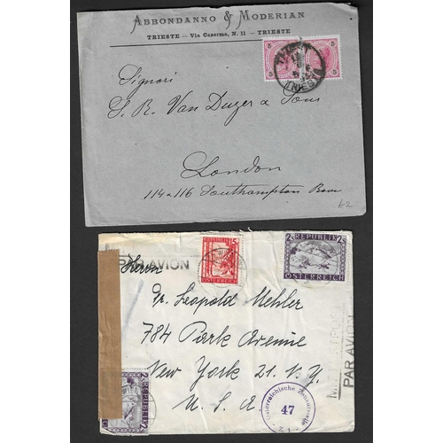 148 - AUSTRIA - 1878-1955 Small accumulation of covers and cards chiefly commercial including 1876 covers ... 