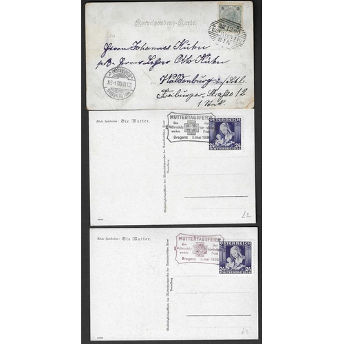 148 - AUSTRIA - 1878-1955 Small accumulation of covers and cards chiefly commercial including 1876 covers ... 