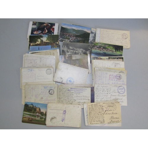 15 - POSTAL HISTORY - Fieldpost Postcards used mainly from French, German, Austria or Hungarian soldiers ... 