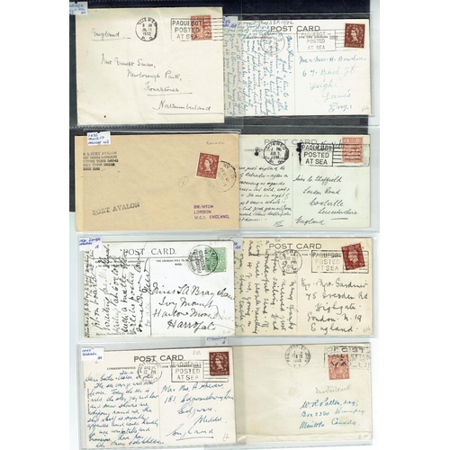 17 - POSTAL HISTORY - Maritime: CANADA Paquebot 1911-1960s group of postcards and covers incl from Halifa... 