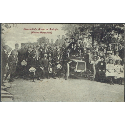 47 - POSTCARDS - Esperanto: Circa 1910 postcard depicting photo of a group of Friends from Neutral Moresn... 