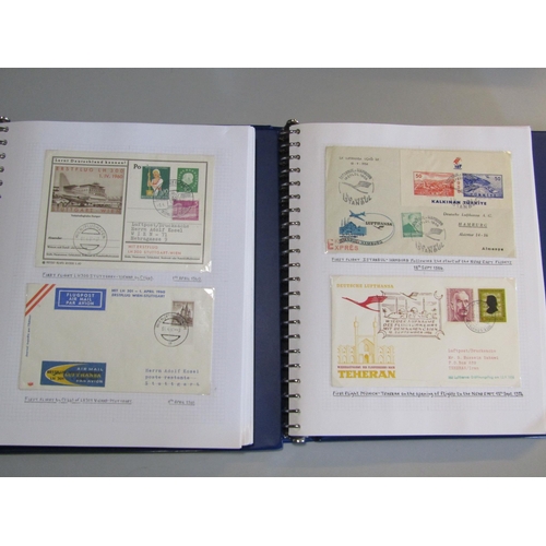 73 - THEMATICS - AIRMAILS: Lufthansa first and special flight covers in eleven well filled binders annota... 