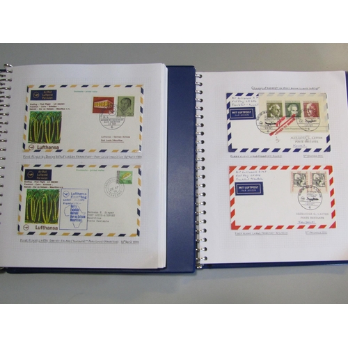 73 - THEMATICS - AIRMAILS: Lufthansa first and special flight covers in eleven well filled binders annota... 