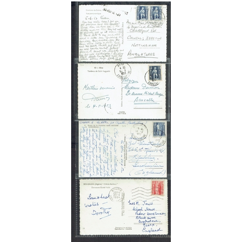 92 - ALGERIA - 1920s to 1950s useful group of picture postcards bearing many attractive combinations of d... 