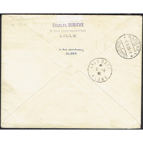 93 - ALGERIA - 1930 (4 May) Special Flight printed envelope for the North Africa Philatelic Expo, Alger t... 