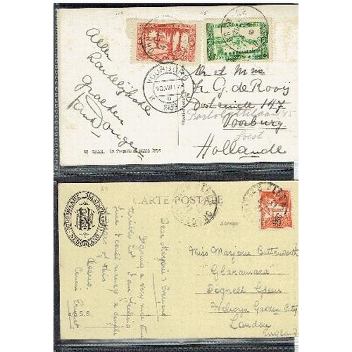 99 - ALGERIA - Used postcards collection of mainly 1920s to 1930s mainly to European destinations with a ... 