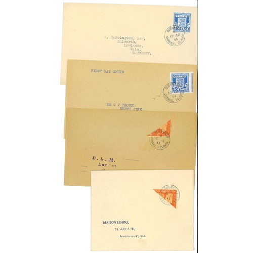 1005 - GREAT BRITAIN -  GUERNSEY - Small group of GVI covers including 1940 Stamp Centenary 2d orange bisec... 