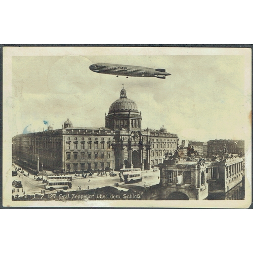 77 - POSTAL HISTORY - ZEPPELIN FLIGHTS - 1930 (22nd June) LZ 127 Zeppelin over Berlin postcard MIT LUFTSC... 