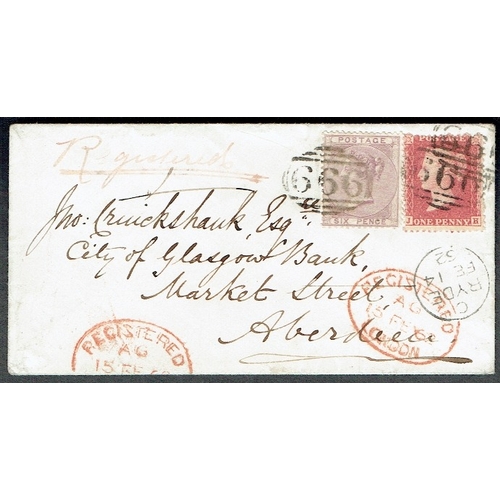 894 - GREAT BRITAIN -  QUEEN VICTORIA - 1862 Isle of Wight - Island registered mail: Very fine registered ... 