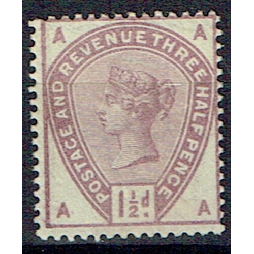 908 - GREAT BRITAIN -  QUEEN VICTORIA - 1884 1½d lilac with hinge remains, fresh colour with original (ton... 