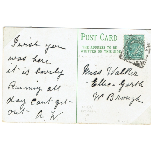 920 - GREAT BRITAIN -  EDWARD VII - 1903 (20 Aug) PPC of Ross Castle to Elle Garth bearing ½d blue-green t... 