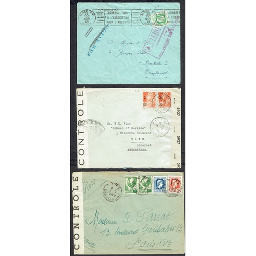 120 - ALGERIA - Group of Covers (17) mainly 1920s-1949 noted WWII censors (2), PPCs for 1920s to 1950s (9)... 