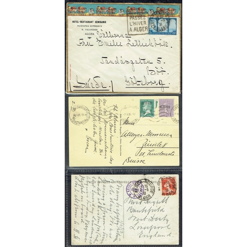 121 - ALGERIA - Group of Covers (7) mainly 1920s-1949 noted WWII censor, 1931 colour illus Hotel env., 192... 