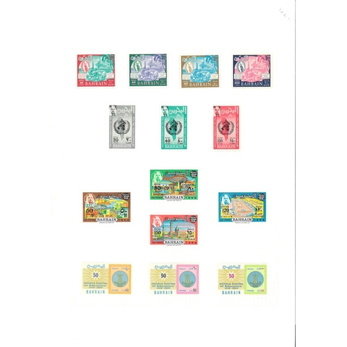 164 - BAHRAIN - Mint and used collection on leaves with useful noted 1960 set mint, 1966 Trade Fair set m,... 