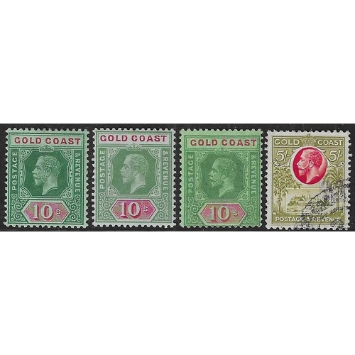 GOLD COAST - 1913-1935 Collection mint and used GV 1913-21 to 10s mint ...