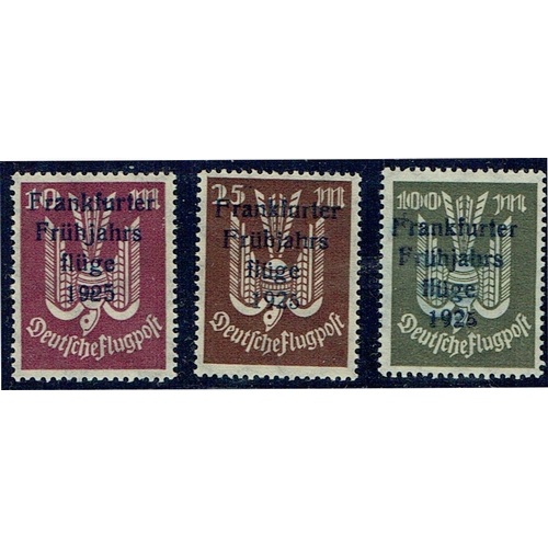75 - REVENUES & CINDERELLA - Germany: 1925 Frankfurter Fruhjahrs Fluge 1925 black overprints on Germany A... 