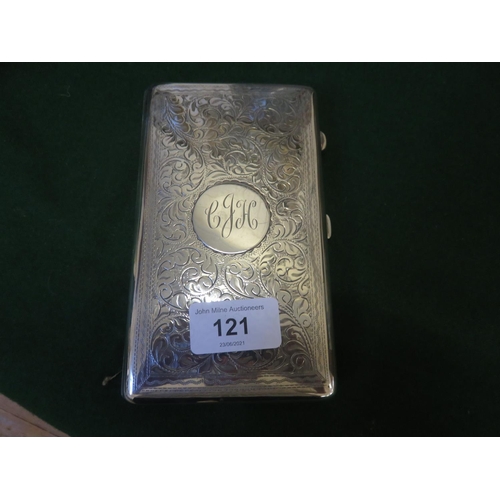 121 - Large Birmingham Silver Cigarette Case, 9½ troy oz.