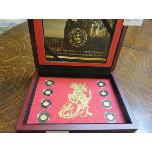50 - Cased set 100 years of Monarchs of The British Empire Gold Coins
