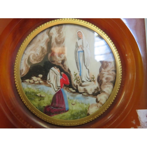 93 - Small Framed Miniature Religious Scene Portrait