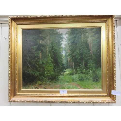 2 - Gilt Framed possibly Russian School, Oil Painting 