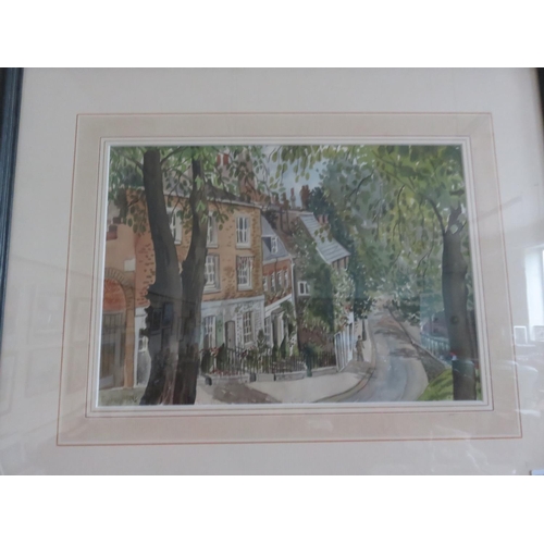 2 - Framed Watercolour - Hampstead - Signed