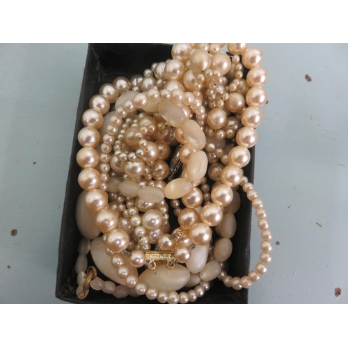 111 - Small lot of Pearls, and Mother of Pearl Necklace