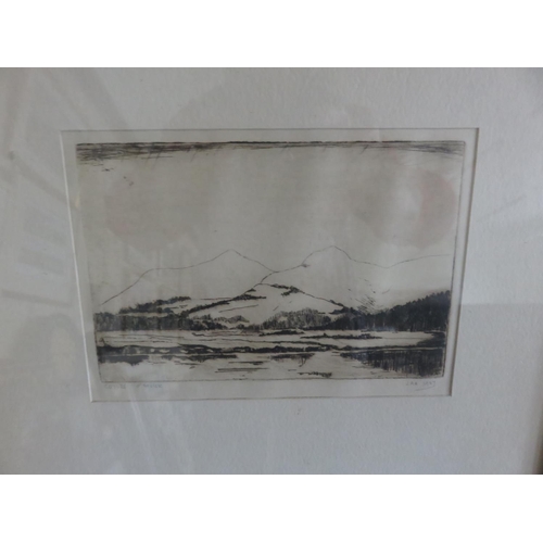 18 - Two Odd Etchings - Coyles of Muick and Loch Long