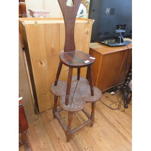 335 - Carved Oak Table and a Spinning Chair