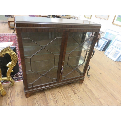 365 - Mahogany and Glazed two Door Display Cabinet