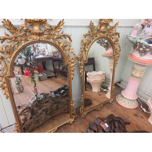 377 - Pair of Ornate Modern Gilt Framed Mirrors