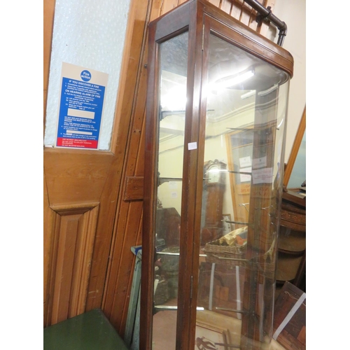 392 - Large Wooden and Glazed Display Cabinet - ex Shirras Laing, Aberdeen