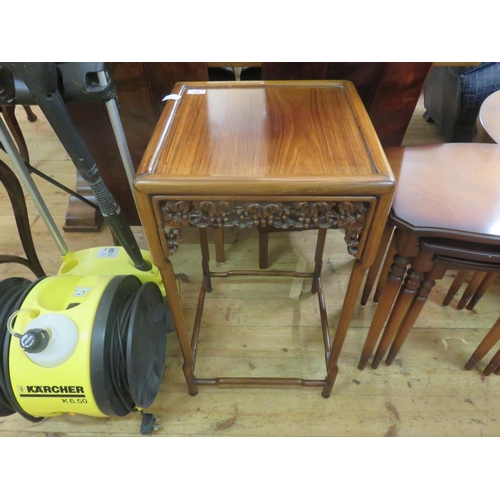 347 - Carved Chinese Hardwood Occasional Table