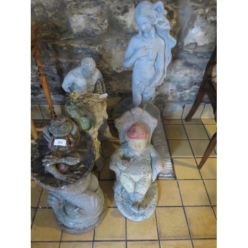 363 - Quantity of Composite Stone Garden Figures