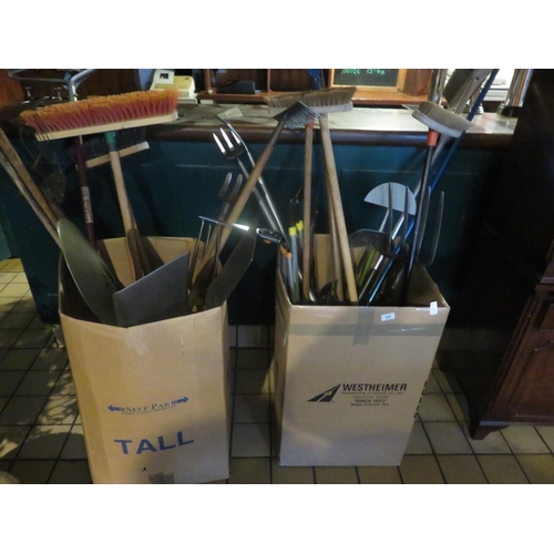 368 - Two large Cartons of Garden Tools