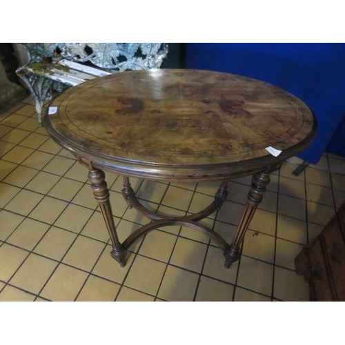 373 - Oval Burr Walnut Occasional/Window Table