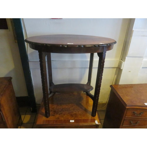 376 - Oval Oak two tier Occasional Table