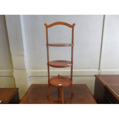 380 - Light Mahogany three tier cakestand