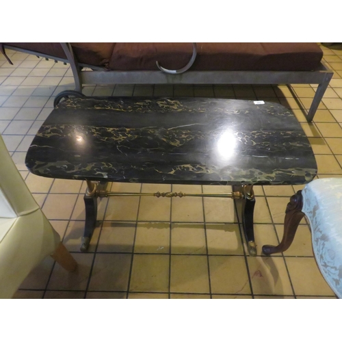 390 - Ornate Marble Topped Coffee Table