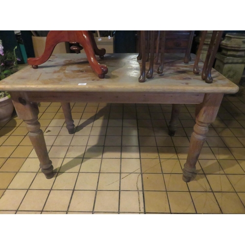 392 - Pitch Pine Kitchen Table