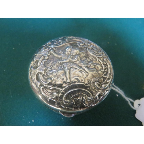 66 - Circle Continental Silver Pill/Snuff Box