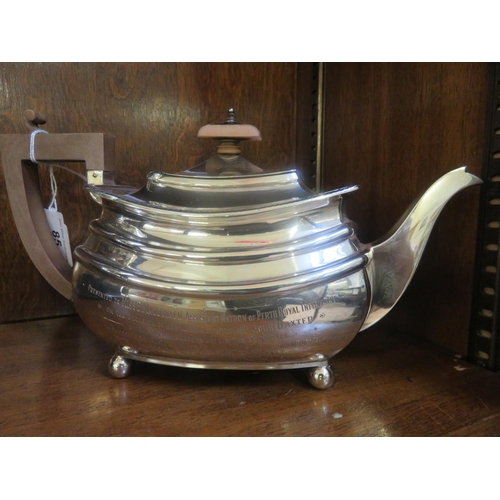 85 - Chester Silver Presentation Teapot 19½Troy Oz.